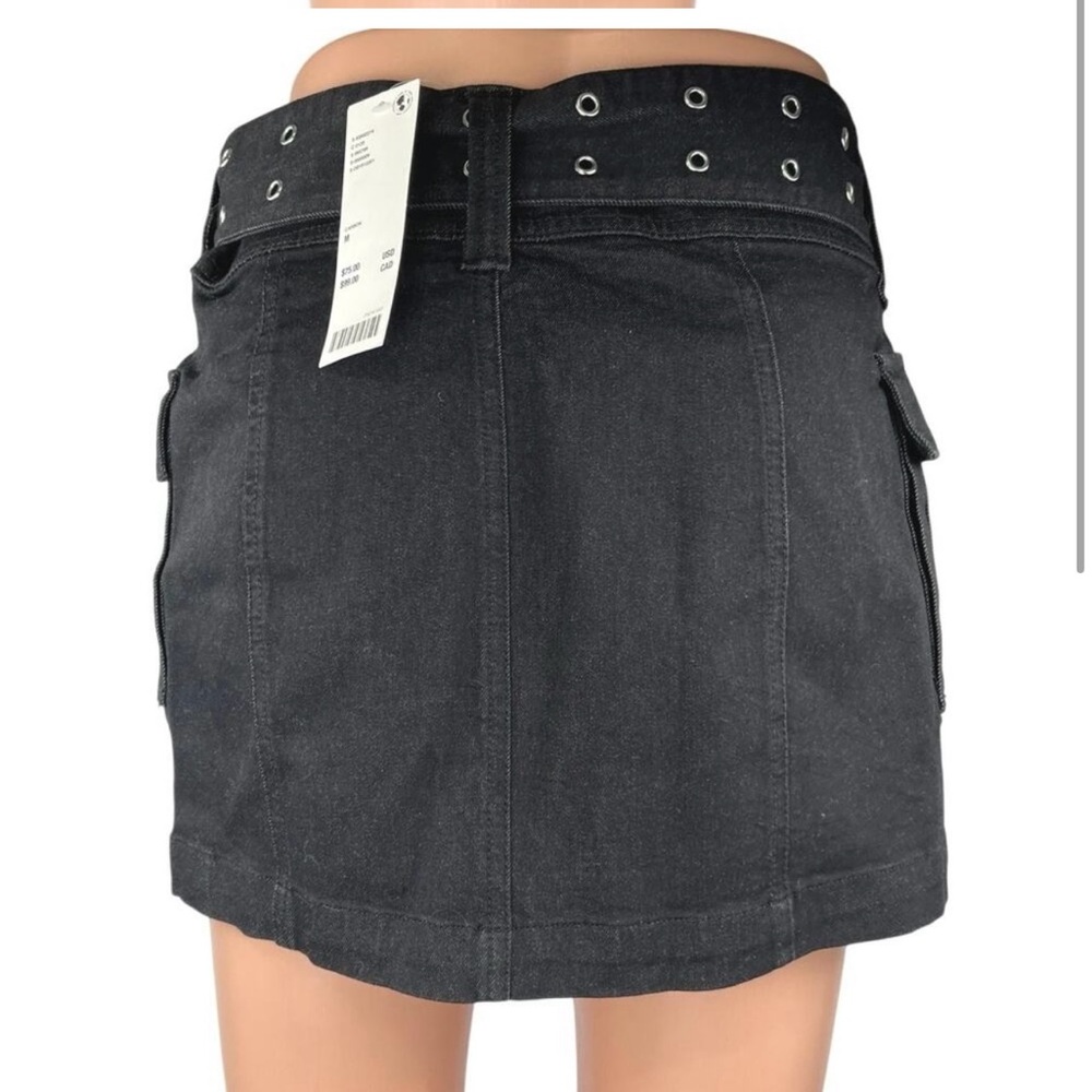 Black Cargo Mini Skirt - Picture 3 of 6